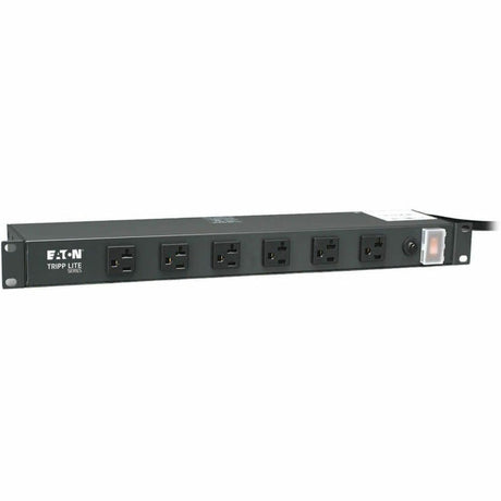 Eaton Tripp Lite Series 1U Rack-Mount Power Strip, 120V, 20A, L5-20P, 12 Outlets (6 Front-Facing, 6-Rear-Facing) 15 ft. (4.57 m) Cord — RS-1215-20T
