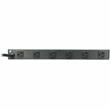 Eaton Tripp Lite Series 1U Rack-Mount Power Strip, 120V, 20A, L5-20P, 12 Outlets (6 Front-Facing, 6-Rear-Facing) 15 ft. (4.57 m) Cord — RS-1215-20T