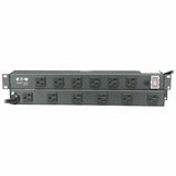 Eaton Tripp Lite Series 1U Rack-Mount Power Strip, 120V, 20A, L5-20P, 12 Outlets (6 Front-Facing, 6-Rear-Facing) 15 ft. (4.57 m) Cord — RS-1215-20T