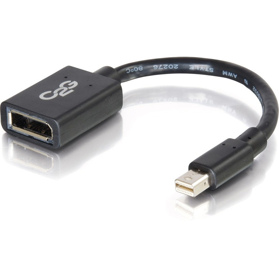 C2G Mini DisplayPort to DisplayPort Adapter - 6in Mini DP t DVI Converter — 54303