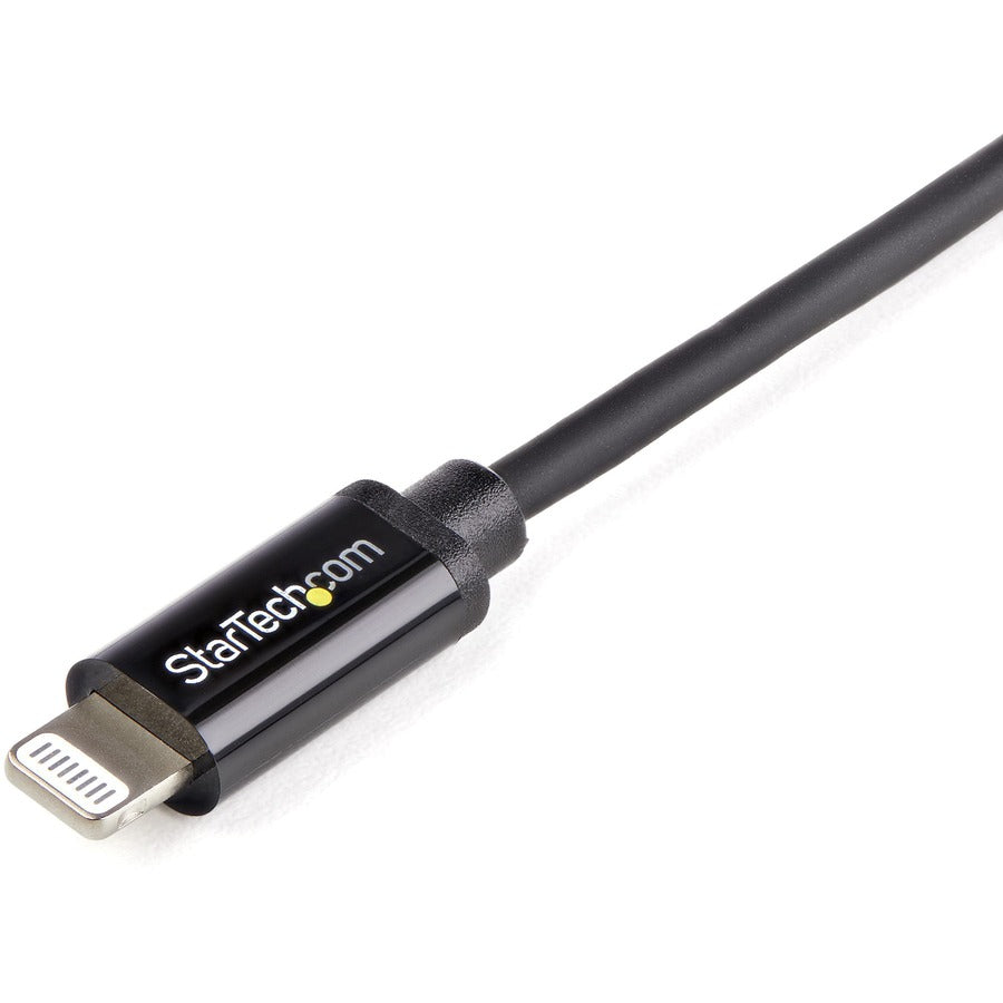 StarTech.com 2m (6ft) Long Black Apple�&reg; 8-pin Lightning Connector to USB Cable for iPhone / iPod / iPad — USBLT2MB
