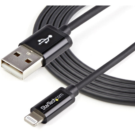 StarTech.com 2m (6ft) Long Black Apple�&reg; 8-pin Lightning Connector to USB Cable for iPhone / iPod / iPad — USBLT2MB