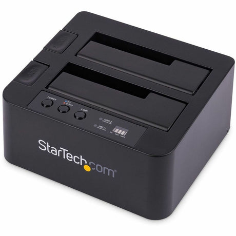 StarTech.com Dual Bay Hard Drive Duplicator Dock, Standalone HDD/SSD Cloner/Copier, USB 3.0 / eSATA to SATA III Hard Drive Cloner — SDOCK2U33RE