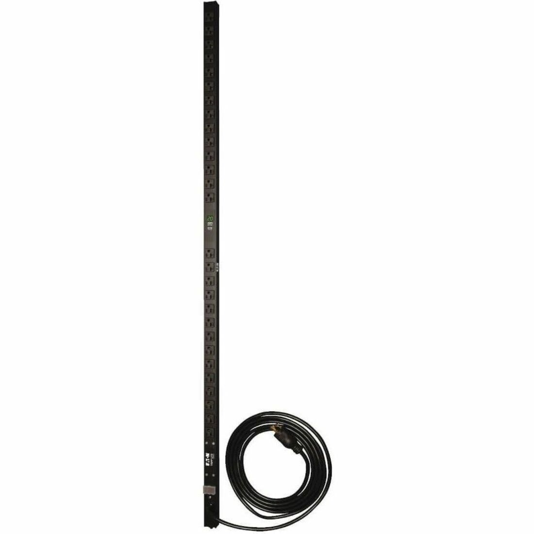 Eaton Tripp Lite Series 1.9kW Single-Phase Local Metered PDU, 120V Outlets (28 5-15/20R), L5-20P/5-20P Adapter, 15 ft. (4.57 m) Cord, 0U Vertical — PDUMV20