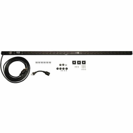 Eaton Tripp Lite Series 1.9kW Single-Phase Local Metered PDU, 120V Outlets (28 5-15/20R), L5-20P/5-20P Adapter, 15 ft. (4.57 m) Cord, 0U Vertical — PDUMV20