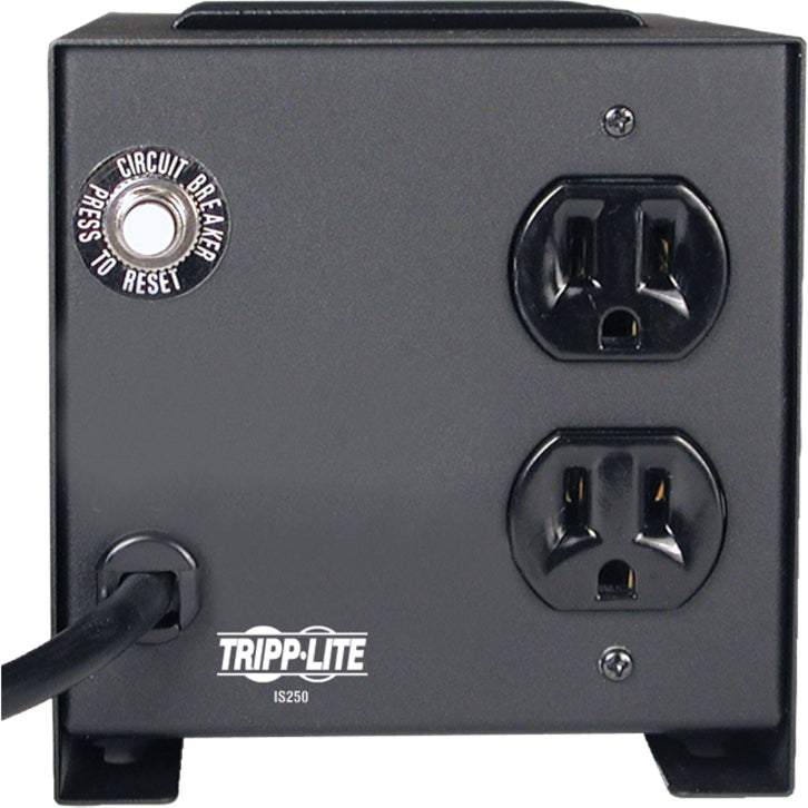Eaton Tripp Lite Series Isolator Series 120V 250W Isolation Transformer-Based Power Conditioner, 2 Outlets, TAA — IS250