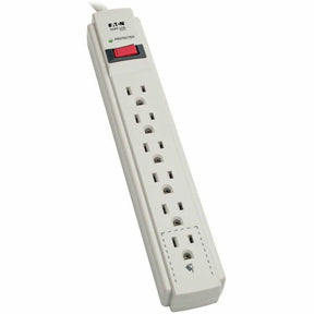 Eaton Tripp Lite Series Protect It! 6-Outlet Surge Protector, 15 ft. Cord, 790 Joules, Diagnostic LED, Light Gray Housing — TLP615