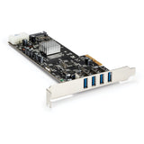 StarTech.com 4 Port PCI Express (PCIe) SuperSpeed USB 3.0 Card Adapter w/ 4 Dedicated 5Gbps Channels - UASP - SATA/LP4 Power — PEXUSB3S44V