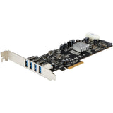 StarTech.com 4 Port PCI Express (PCIe) SuperSpeed USB 3.0 Card Adapter w/ 4 Dedicated 5Gbps Channels - UASP - SATA/LP4 Power — PEXUSB3S44V