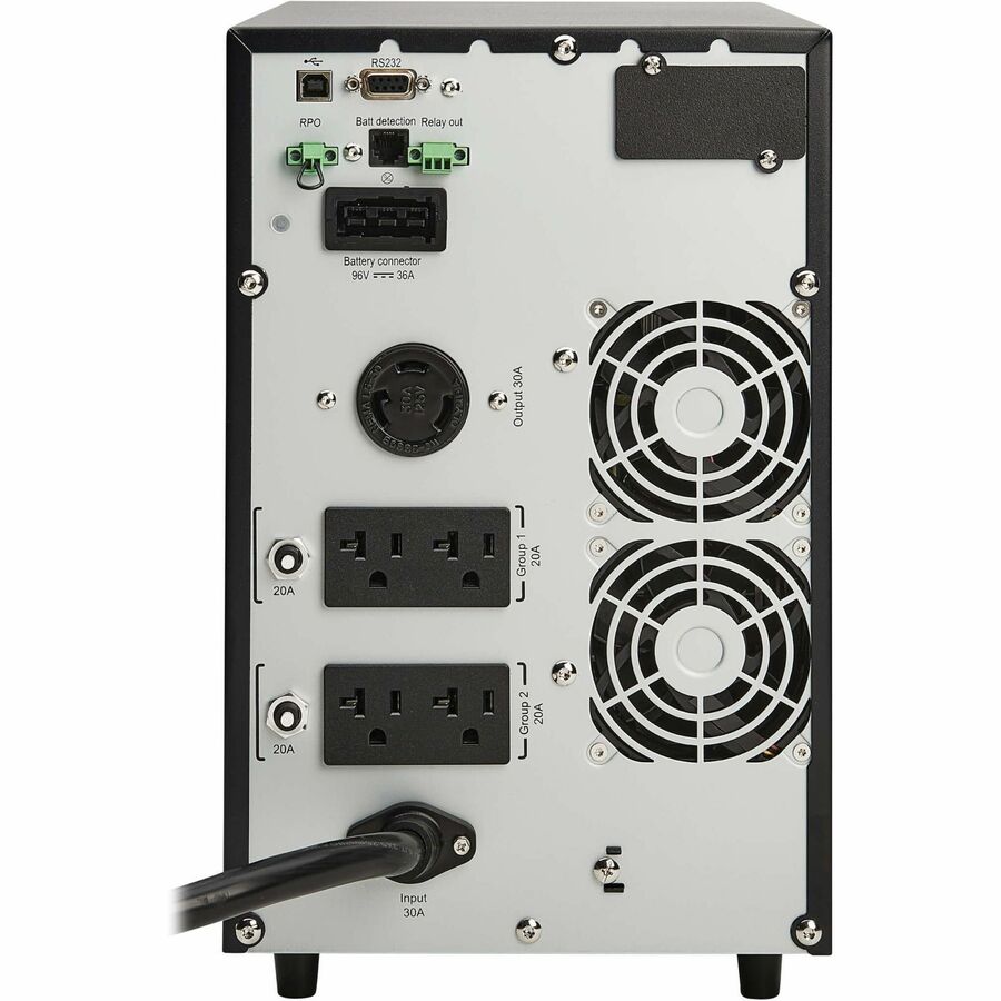 Eaton Tripp Lite Series SmartOnline 3000VA 2700W 120V Double-Conversion UPS - 5 Outlets, Extended Run, Network Card Option, LCD, USB, DB9, Tower — SU3000XLCD