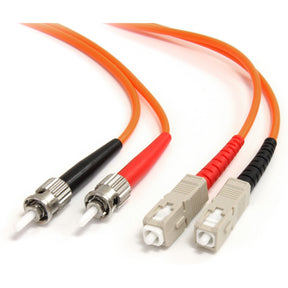StarTech.com 3m Fiber Optic Cable - Multimode Duplex 62.5/125 - LSZH - ST /SC - OM1 - ST to SC Fiber Patch Cable — FIBSTSC3