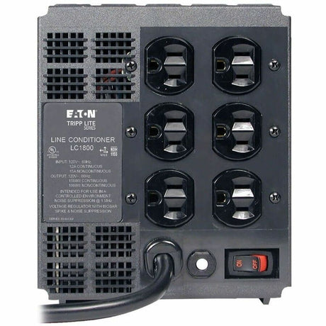 Eaton Tripp Lite Series 1800W 120V Power Conditioner with Automatic Voltage Regulation (AVR), AC Surge Protection, 6 Outlets — LC1800