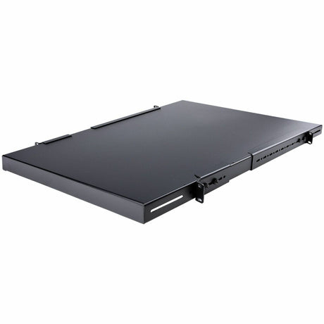 StarTech.com 1U 4-Post 19.5 to 38in Adjustable Mounting Depth Rack Mount Shelf - Heavy Duty Fixed Rack Shelf - 330 lb / 150kg - 27.5in Deep — ADJSHELFHD