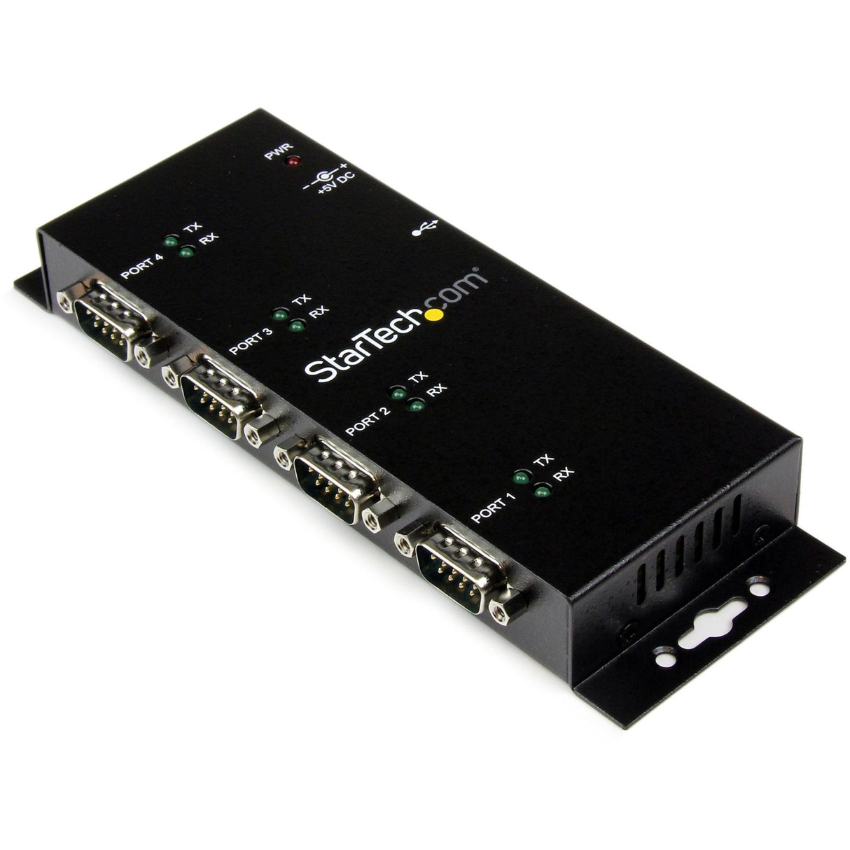 StarTech.com USB to Serial Adapter Hub? 4 Port? Industrial? Wall Mount? Din Rail? COM Port Retention â&acirc;?�" FTDI USB Serial — ICUSB2324I