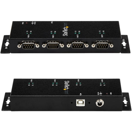 StarTech.com USB to Serial Adapter Hub? 4 Port? Industrial? Wall Mount? Din Rail? COM Port Retention â&acirc;?�" FTDI USB Serial — ICUSB2324I