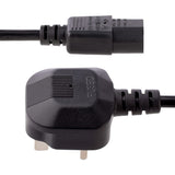 StarTech.com 6 ft Standard UK Computer Power Cord - Power cable - IEC 320 EN 60320 C13 (F) - BS 1363 (M) — PXT101UK
