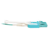 Eaton Tripp Lite Series 10Gb/40Gb/100Gb Duplex Multimode 50/125 OM3 LSZH Fiber Patch Cable with Push/Pull Tab Connectors (LC/LC), Aqua, 1M (3.3 ft.) — N820-01M-T