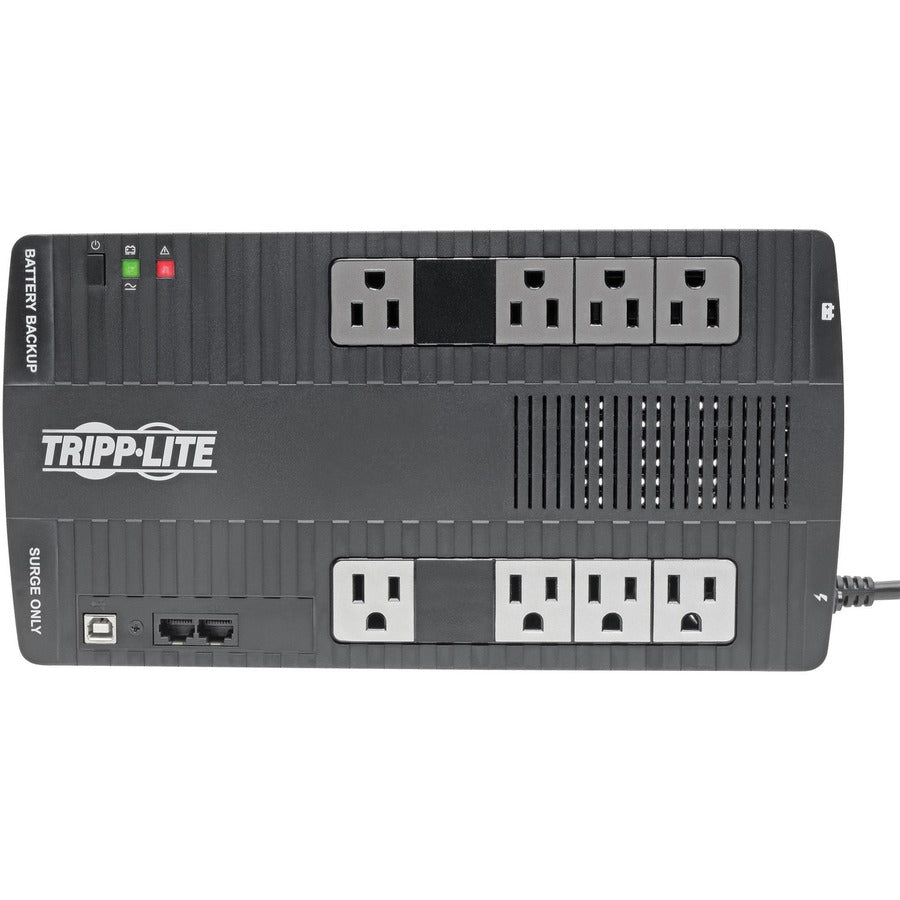 Eaton Tripp Lite Series 550VA 300W Line-Interactive UPS - 8 NEMA 5-15R Outlets, AVR, 120V, 50/60 Hz, USB, Desktop/Wall Mount — AVR550U