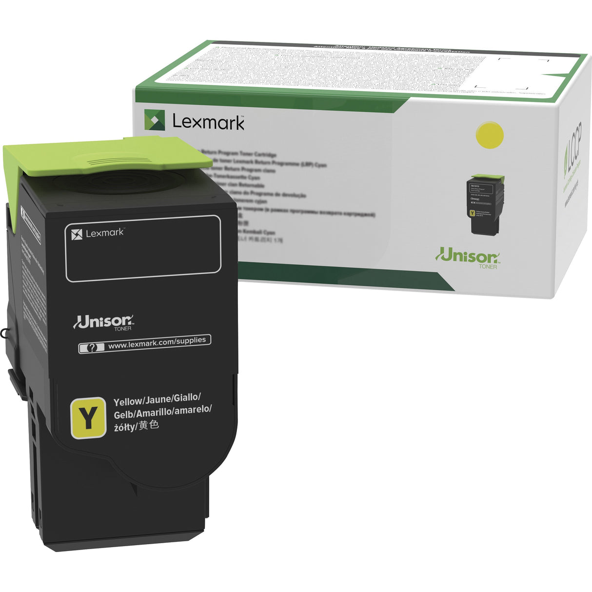 Lexmark Unison Original High Yield Laser Toner Cartridge - Yellow - 1 Each — C231HY0