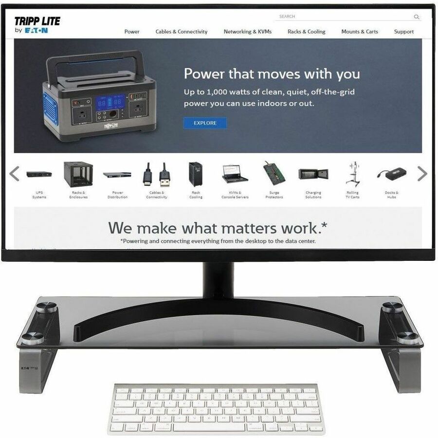 Eaton Tripp Lite Series Universal Glass-Top Monitor Riser — MR2208G