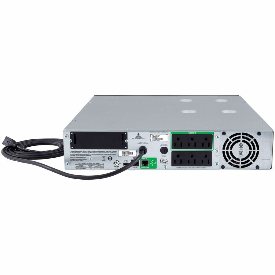 APC Smart-UPS, Line Interactive, 1500VA, Rackmount 2U, 120V, 6x NEMA 5-15R outlets, SmartConnect Port+SmartSlot, AVR, LCD — SMT1500RM2UC