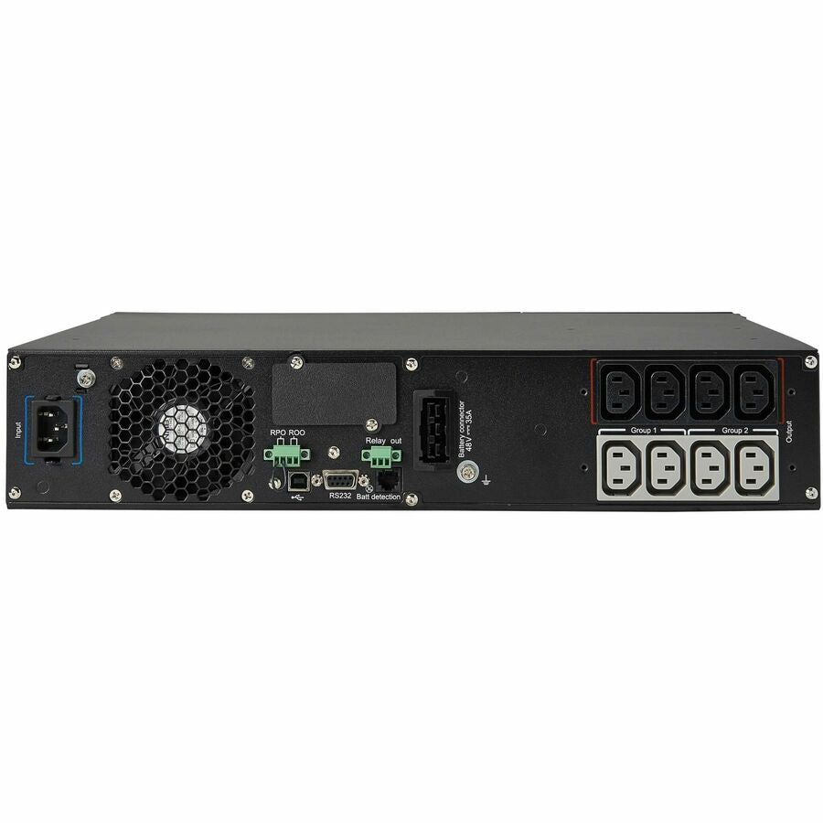Eaton Tripp Lite Series SmartOnline 1000VA 900W 208/230V Double-Conversion UPS - 8 Outlets, Extended Run, Network Card Option, LCD, USB, DB9, 2U Rack/Tower — SUINT1000LCD2U