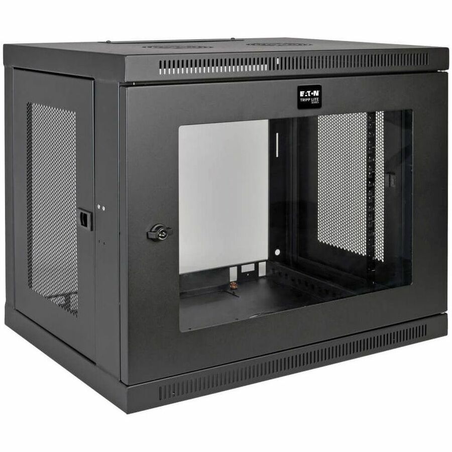 Eaton Tripp Lite Series SmartRack 9U Low-Profile Switch-Depth Wall-Mount Mini Rack Enclosure, Clear Acrylic Window — SRW9UG