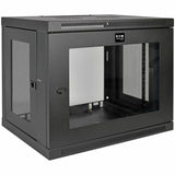 Eaton Tripp Lite Series SmartRack 9U Low-Profile Switch-Depth Wall-Mount Mini Rack Enclosure, Clear Acrylic Window — SRW9UG