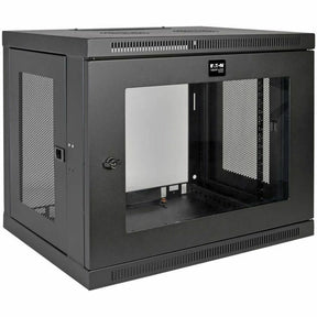 Eaton Tripp Lite Series SmartRack 9U Low-Profile Switch-Depth Wall-Mount Mini Rack Enclosure, Clear Acrylic Window — SRW9UG