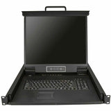 StarTech.com 8 Port Rackmount KVM Console w/ Cables - Integrated KVM Switch w/ 19" LCD - 1U LCD KVM Drawer 50000 MTBF - USB + VGA Support — RKCONS1908K