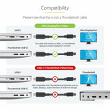 StarTech.com 6 ft. / 1.8 m USB-C to Mini DisplayPort Cable - 4K 60Hz - Black - USB 3.1 Type-C to Mini DP Adapter Cable - mDP Cable — CDP2MDPMM6B