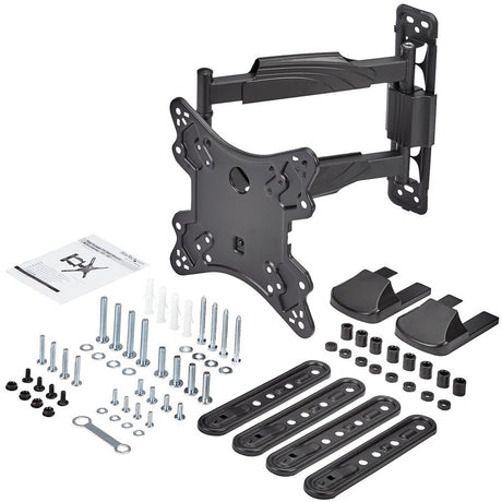 StarTech.com Full Motion TV Wall Mount for 32-55 inch VESA Display - Heavy Duty Articulating Adjustable Flat Screen TV Wall Mount Bracket — FPWARTB1M