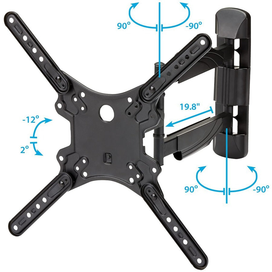 StarTech.com Full Motion TV Wall Mount for 32-55 inch VESA Display - Heavy Duty Articulating Adjustable Flat Screen TV Wall Mount Bracket — FPWARTB1M