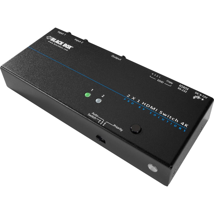 Black Box 4K HDMI Switch - 2 x 1 — VSW-HDMI2X1-4K