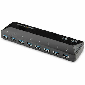 StarTech.com 10-Port USB 3.0 Hub with Charge and Sync Ports - 2 x 1.5A Ports - Desktop USB Hub and Fast-Charging Station — ST103008U2C
