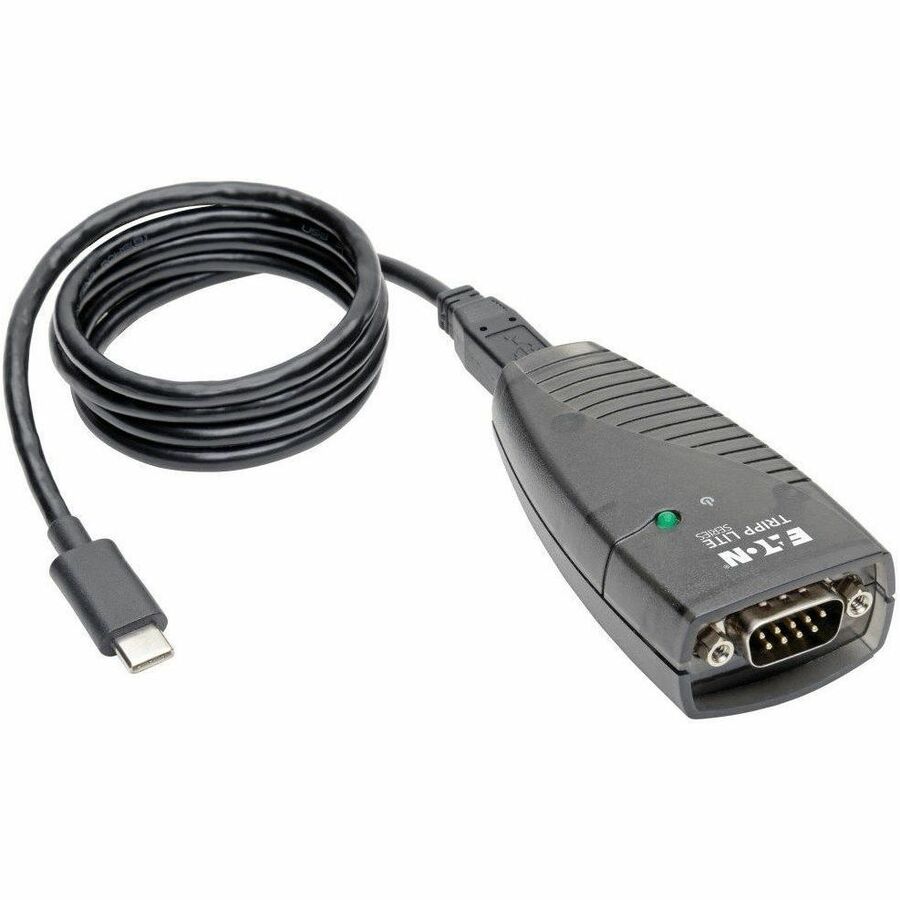 Eaton Tripp Lite Series USB-C to Serial DB9 RS232 Adapter Cable - 3 ft. (0.91 m) Keyspan, High-Speed (M/M), TAA — USA-19HS-C