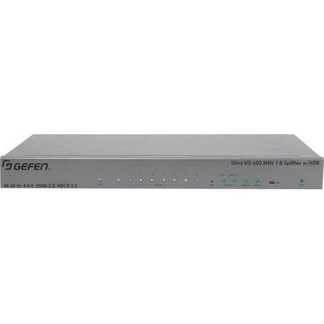 Gefen 4K Ultra HD 600 MHz HDMI Splitter, 8x Ultra HD Display, 4K 60Hz, HDR, Deep Color, HDCP 2.2, Dolby Atmos, DTS-X, 3D Pass-Through, Cascading, EDID Management, Audio Control, Video Distribution — EXT-UHD600-18