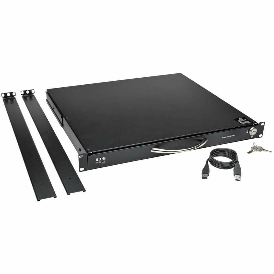 Eaton Tripp Lite Series SmartRack 1U Rack-Mount Keyboard with KVM Cable Kit — SRSHELFKBD
