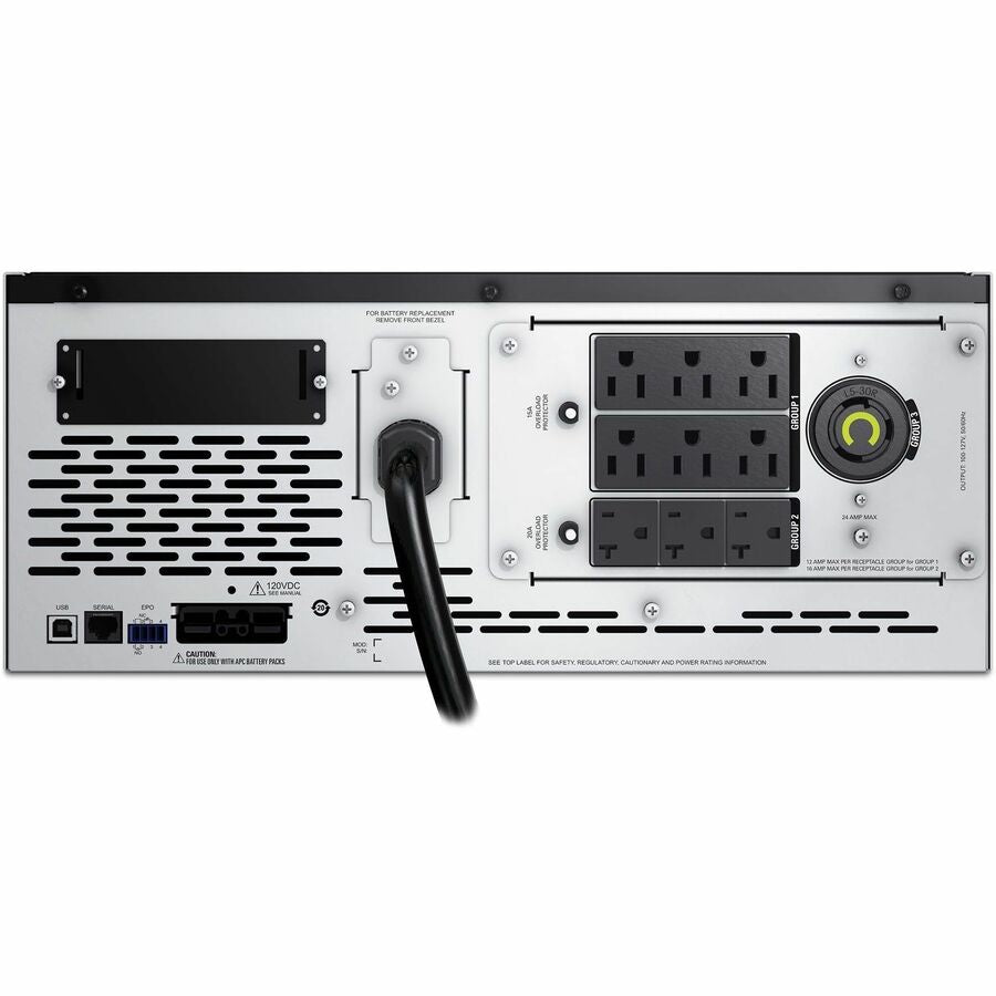 APC Smart-UPS X, Line Interactive, 3kVA, Rack/tower 4U, 100V-127V, 6x 5-15R+3x 5-20R+1x L5-30R NEMA, SmartSlot, Extended runtime, Short depth [TAA] — SMX3000LVUS