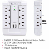 CyberPower CSP600WSURC2 Professional 6 - Outlet Surge with 1200 J — CSP600WSURC2