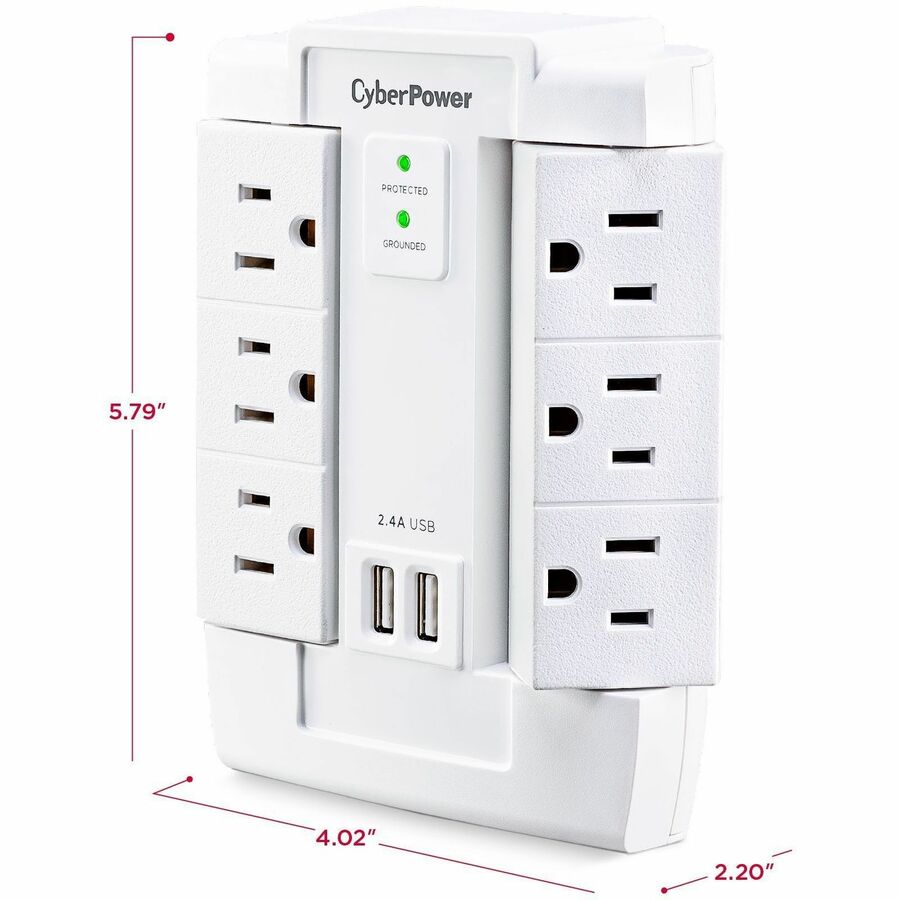 CyberPower CSP600WSURC2 Professional 6 - Outlet Surge with 1200 J — CSP600WSURC2