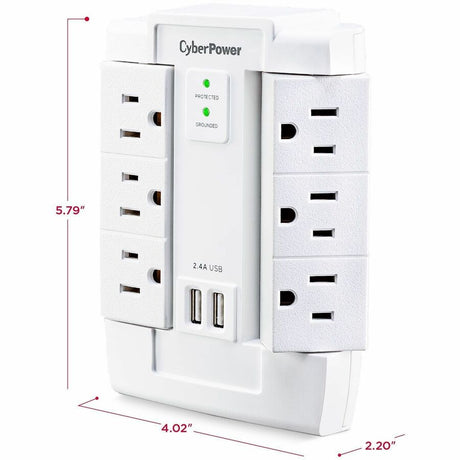 CyberPower CSP600WSURC2 Professional 6 - Outlet Surge with 1200 J — CSP600WSURC2