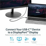StarTech.com 3ft/1m USB C to DisplayPort 1.2 Cable 4K 60Hz - USB Type-C to DP Video Adapter Monitor Cable HBR2 - TB3 Compatible - Black — CDP2DPMM1MB