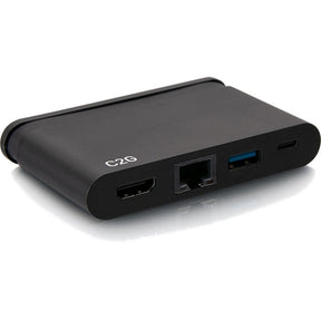 C2G USB C Dock with HDMI, USB, Ethernet, USB C & Power Delivery up to 100W — C2G54455