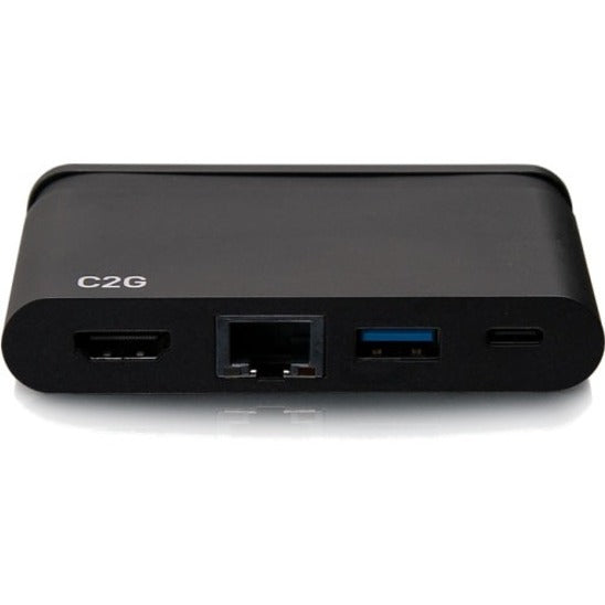 C2G USB C Dock with HDMI, USB, Ethernet, USB C & Power Delivery up to 100W — C2G54455