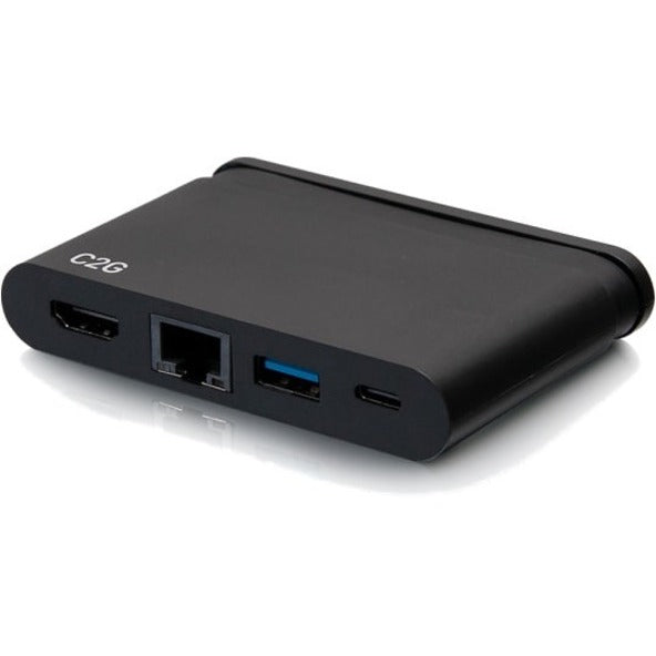 C2G USB C Dock with HDMI, USB, Ethernet, USB C & Power Delivery up to 100W — C2G54455