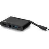 C2G USB C Dock with HDMI, USB, Ethernet, USB C & Power Delivery up to 100W — C2G54455
