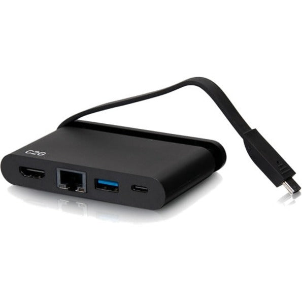 C2G USB C Dock with HDMI, USB, Ethernet, USB C & Power Delivery up to 100W — C2G54455