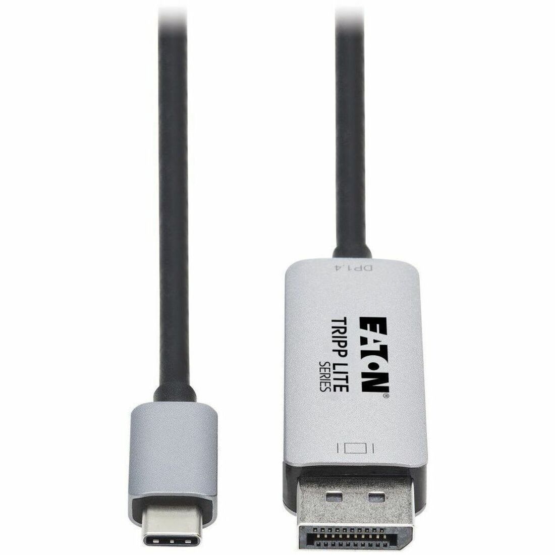 Eaton Tripp Lite Series USB-C to DisplayPort 1.4 Active Adapter Cable (M/M), UHD 8K/30 Hz or 4K/144 Hz, Black/Silver, 6 ft. (1.8 m) — U444-006-DP8SE