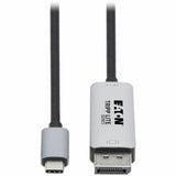 Eaton Tripp Lite Series USB-C to DisplayPort 1.4 Active Adapter Cable (M/M), UHD 8K/30 Hz or 4K/144 Hz, Black/Silver, 6 ft. (1.8 m) — U444-006-DP8SE